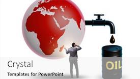  Presentation with global - PPT layouts consisting of concept-of-global-oil-business background and a  colored foreground