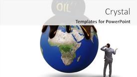  Presentation with global - PPT theme featuring concept-of-global-oil-business background and a white colored foreground