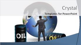  Presentation with global - Theme enhanced with concept-of-global-oil-business background and a white colored foreground