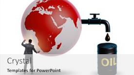  Presentation with global - Presentation theme having concept-of-global-oil-business background and a white colored foreground