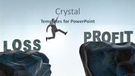  Presentation with profit loss - Presentation design having concept-of-going-from-loss background and a light blue colored foreground