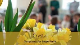  Presentation with kindergarten graduation - PPT theme having concept-of-graduation-in-kindergarten background and a gold colored foreground