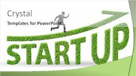  Presentation with green - Beautiful theme featuring concept-of-green-start-up backdrop and a white colored foreground