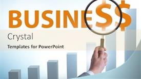  Presentation with business growing - Presentation enhanced with concept-of-growing-business background and a blonde colored foreground