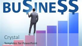  Presentation with business growing - Slides enhanced with concept-of-growing-business background and a sky blue colored foreground