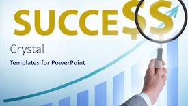  Presentation with business growing - Slide set consisting of concept-of-growing-business background and a sky blue colored foreground