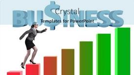  Presentation with business growing - Slide set consisting of concept-of-growing-business background and a light blue colored foreground