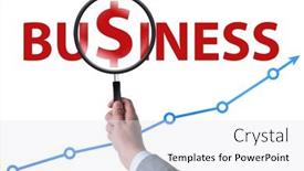  Presentation with business growing - Presentation theme enhanced with concept-of-growing-business background and a white colored foreground
