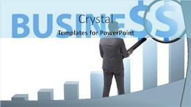  Presentation with business growing - Presentation theme enhanced with concept-of-growing-business background and a light blue colored foreground