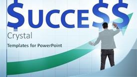  Presentation with business growing - Slide set with concept-of-growing-business background and a sky blue colored foreground