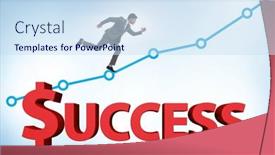  Presentation with business growing - Theme having concept-of-growing-business background and a sky blue colored foreground