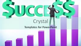  Presentation with business growing - Presentation theme having concept-of-growing-business background and a arctic colored foreground