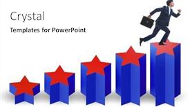  Presentation with stars - Slide set featuring concept-of-growing-satisfaction-levels background and a white colored foreground