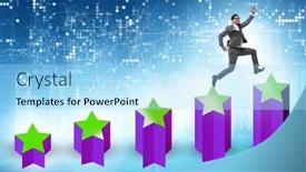  Presentation with stars - PPT layouts consisting of concept-of-growing-satisfaction-levels background and a arctic colored foreground