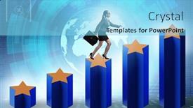  Presentation with growing - Theme consisting of concept-of-growing-satisfaction-levels background and a arctic colored foreground