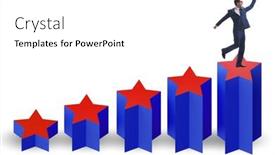  Presentation with stars - Theme enhanced with concept-of-growing-satisfaction-levels background and a white colored foreground