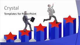  Presentation with stars - Presentation featuring concept-of-growing-satisfaction-levels background and a white colored foreground