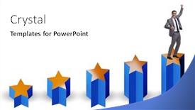  Presentation with stars - Slides enhanced with concept-of-growing-satisfaction-levels background and a white colored foreground