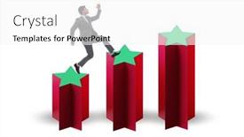  Presentation with stars - Presentation with concept-of-growing-satisfaction-levels background and a white colored foreground