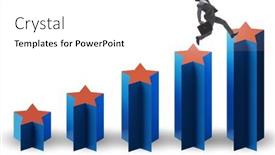  Presentation with stars - Slide set with concept-of-growing-satisfaction-levels background and a white colored foreground