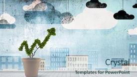  Presentation with growth - Slides having concept of growth and income background and a light blue colored foreground