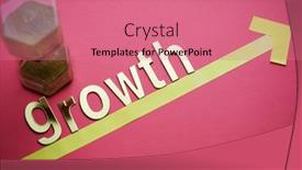  Presentation with growth - Beautiful presentation theme featuring concept-of-growth-gold-colored backdrop and a coral colored foreground