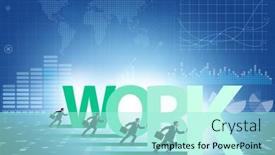  Presentation with hard work - Presentation theme enhanced with concept-of-hard-work background and a arctic colored foreground