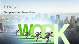  Presentation with hard work - Slide set enhanced with concept-of-hard-work background and a sky blue colored foreground