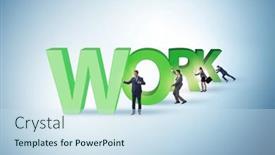  Presentation with hard work - Presentation consisting of concept-of-hard-work background and a sky blue colored foreground