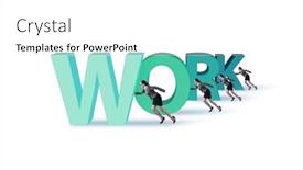  Presentation with hard work - Presentation design enhanced with concept-of-hard-work background and a white colored foreground