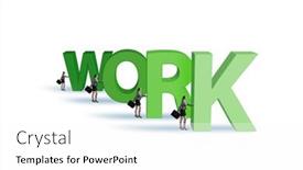  Presentation with hard work - Slide deck with concept-of-hard-work background and a white colored foreground