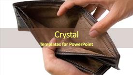  Presentation with money - Slides having concept of having no money background and a tawny brown colored foreground