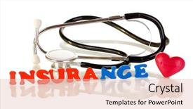  Presentation with health insurance - Theme consisting of concept of health insurance isolated background and a lemonade colored foreground