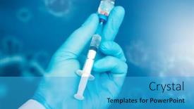  Presentation with society - Amazing PPT theme having concept-of-herd-immunity-virus backdrop and a teal colored foreground