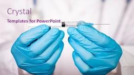  Presentation with immunity - Beautiful presentation theme featuring concept-of-herd-immunity-virus backdrop and a sky blue colored foreground