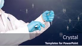  Presentation with society - Colorful slides enhanced with concept-of-herd-immunity-virus backdrop and a navy blue colored foreground