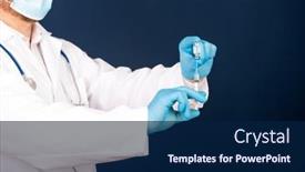  Presentation with immunity - Presentation design enhanced with concept-of-herd-immunity-virus background and a navy blue colored foreground