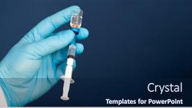  Presentation with immunity - Slide set having concept-of-herd-immunity-virus background and a navy blue colored foreground