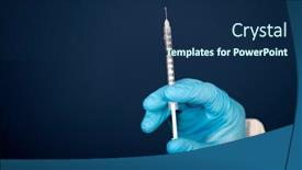  Presentation with immunity - Presentation design consisting of concept-of-herd-immunity-virus background and a navy blue colored foreground