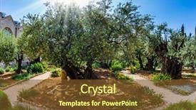  Presentation with gethsemane - Audience pleasing presentation theme consisting of concept of historical religious backdrop and a tawny brown colored foreground