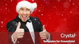  Presentation with christmas holidays - Theme enhanced with concept of holidays and christmas background and a tawny brown colored foreground