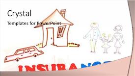 Presentation with insurance - Audience pleasing slide deck consisting of concept of home insurance isolated backdrop and a white colored foreground
