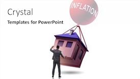  Presentation with housing - PPT theme consisting of concept-of-housing-prices-inflation background and a white colored foreground