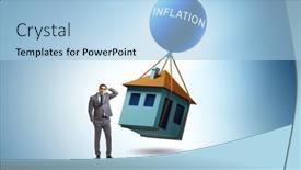  Presentation with housing - Theme enhanced with concept-of-housing-prices-inflation background and a light blue colored foreground