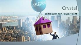  Presentation with housing - Presentation with concept-of-housing-prices-inflation background and a sky blue colored foreground