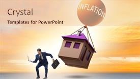  Presentation with housing - Slide deck featuring concept-of-housing-prices-inflation background and a lemonade colored foreground