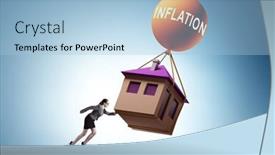  Presentation with housing - Slides consisting of concept-of-housing-prices-inflation background and a light blue colored foreground