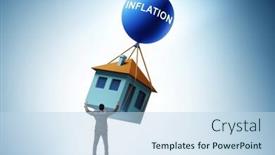  Presentation with housing - PPT layouts enhanced with concept-of-housing-prices-inflation background and a sky blue colored foreground