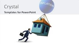  Presentation with housing - PPT theme with concept-of-housing-prices-inflation background and a light gray colored foreground