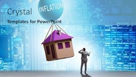  Presentation with housing - Slides with concept-of-housing-prices-inflation background and a arctic colored foreground